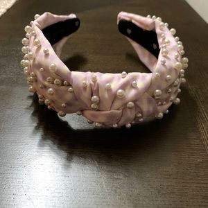 Lele Sadoughi x Stoney Clover purple gingham headband